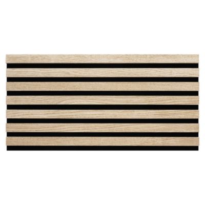 Tasseau décoratif lamelles en bois sur feutrine 30 x 60 cm (vendu à l'unité)