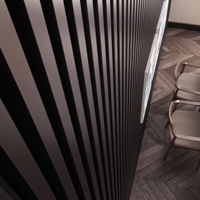 Tasseau décoratif placage noir 3 x 280 cm vendu par 4 pièces