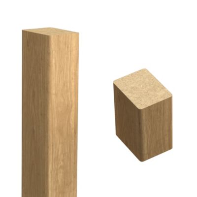 Tasseau décoratif placage papier imitation chêne Saragosse L.280 cm x 3 x 4 cm (vendu par lot de 4)