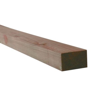 Tasseau en sapin traité marron 45X45mm L.2,40m