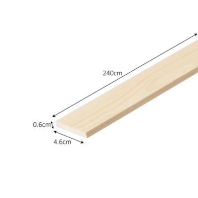 Tasseau raboté pin L.240 cm - 46 x 6 mm | Castorama