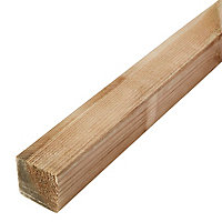 Tasseau traité bois blanc 60 x 60 mm L.1,8 m
