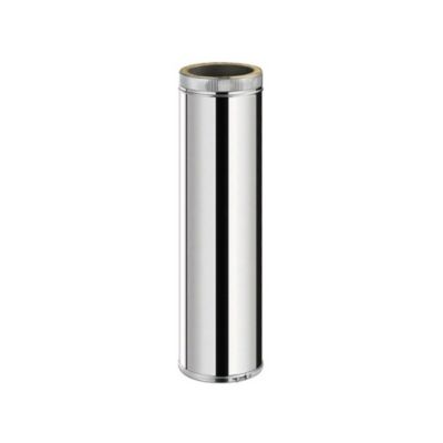 TDPS1000 Conduit double paroi isolé pour poêle à bois longueur 100 cm diam150 - à l'unité