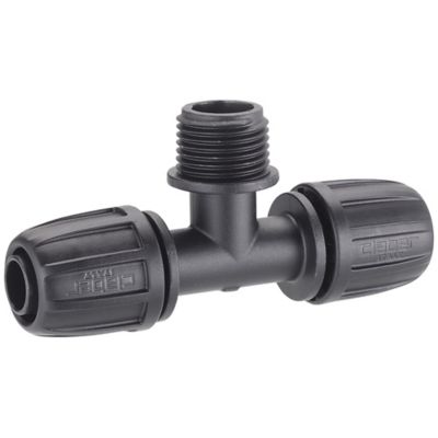 Té 3 voies fileté 15/21 mm en plastique