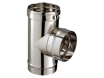 Té 90° + collier ø130 mm Poujoulat SL