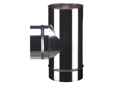 Té nu inox 304 soudé 90° ø130 mm Poujoulat