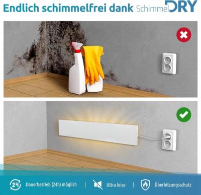 Technaxx Déshumidificateur mural/anti-moisissures Schimmel-MoisissureDry-M1 blanc - EGS-WHI-M1