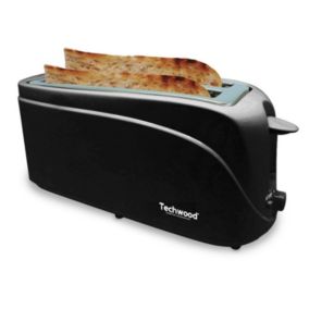 Techwood TGP-506 Grille Pain 2 longues fentes Noir