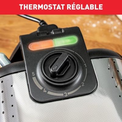 TEFAL Appareil à gaufre semi pro, 1200 W, Thermostat réglable, Voyant lumineux, Poignée rotative rabattable, King Size WM756D12