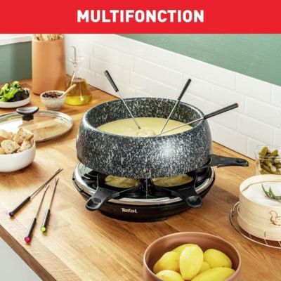 Tefal Appareil à raclette, 6 personnes, Compact, Rangement facile, Livre de recettes inclus