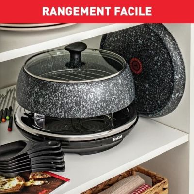 Tefal Appareil à raclette, 6 personnes, Compact, Rangement facile, Livre de recettes inclus