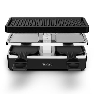 Tefal Appareil à raclette et grill, 2 personnes, Modulable, Prise intégrée pour brancher d'autres