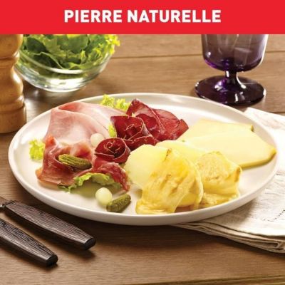 Tefal Appareil à raclette et pierrade, 1350 W, jusqu'à 10 personnes, Pierre de lave naturelle,