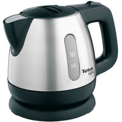 TEFAL Bouilloire électrique, 0,8 L, 2200 W, Base pivotante, Ouverture facile, Témoin lumineux, Arrêt automatique BI812510