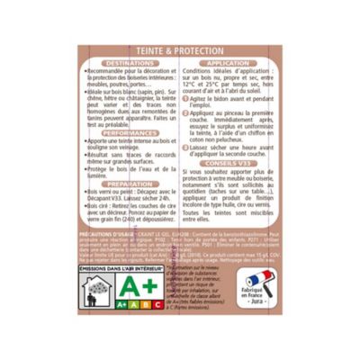 Teinte et protection meubles et boiseries V33 chêne moyen mat 0,5L