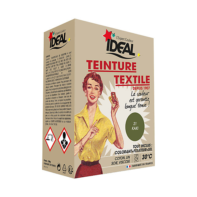 Teinture textile vintage kaki Idéal 350g
