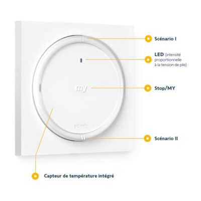 Télécommande Amy Somfy blanc lanceur de scénario io