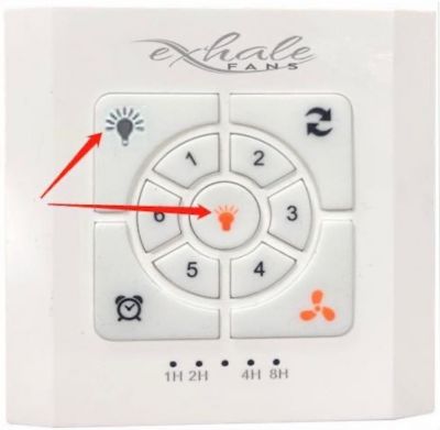 TELECOMMANDE MURALE FIXE A PILES POUR VENTILATEUR DE PLAFOND