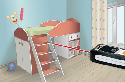 Télémètre laser Laserliner 080.830E portée jusqu'à 30 m précision ± 2 mm