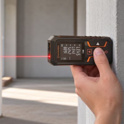 Télémètre laser Magnusson portée jusqu'à 15 m précision ± 2 mm