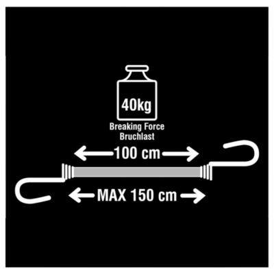 Tendeur 100 cm crochet double Master Lock, 2 pièces