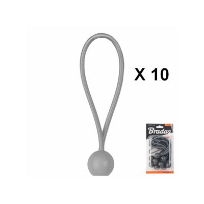 Tendeur a boule gris 20cm pour bâche et toile (blister de 10pieces)
