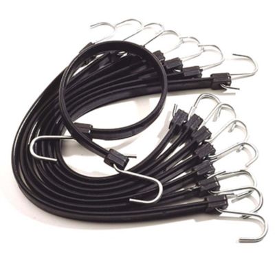 Tendeurs plats pour bâche 36 cm extensibles à 75 cm lot de 8 avec crochets robustes