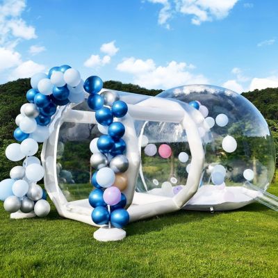 Tente bulle gonflable transparente 3m avec soufflerie et pompe