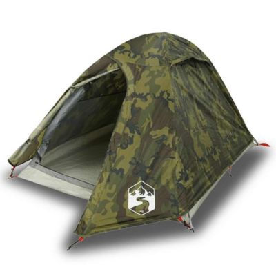 Tente de camping à dôme 2 personnes camouflage imperméable vidaXL