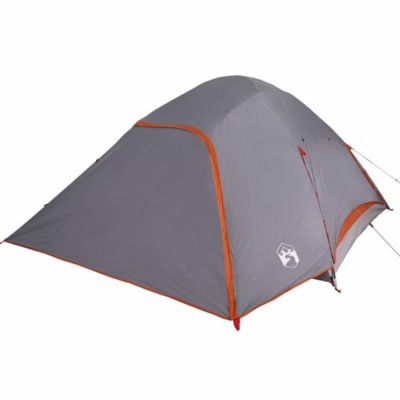 Tente de camping à dôme 4 personnes gris imperméable vidaXL