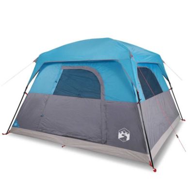 Tente de camping de cabine 4 personnes bleu imperméable vidaXL