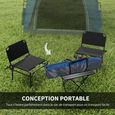 Tente de camping familiale 4 personnes montage instantanée pop-up 4 fenêtres pare-soleil dim. 2,4L x 2,4l x 1,95H m