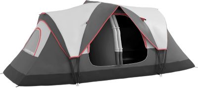 Tente de camping familiale 6 à 8 personnes avec double toit ventilé