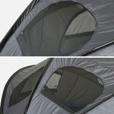 Tente de camping pour trampoline D.250cm (filet intérieur et extérieur) polyester. traité anti UV. 2 portes. 4  fenêtres & sac de