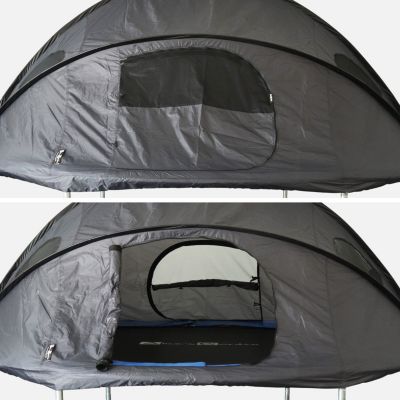 Tente de camping pour trampoline D.305cm (filet intérieur et extérieur) polyester. traité anti UV. 2 portes. 4  fenêtres & sac de