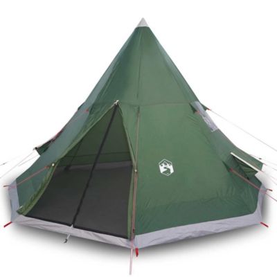 Tente de camping tipi 4 personnes vert imperméable vidaXL