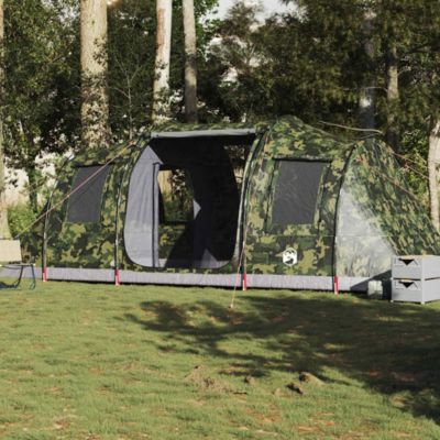Tente de camping tunnel 4 personnes camouflage imperméable vidaXL