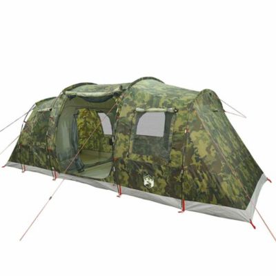 Tente de camping tunnel 4 personnes camouflage imperméable vidaXL