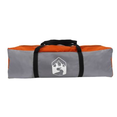 Tente de camping tunnel 4 personnes gris et orange imperméable vidaXL