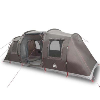 Tente de camping tunnel 4 personnes marron imperméable vidaXL