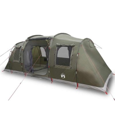 Tente de camping tunnel 4 personnes vert olive imperméable vidaXL