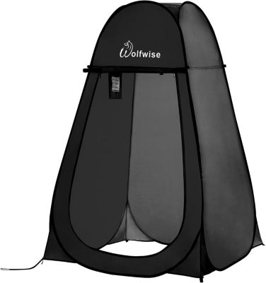 Tente de Douche Pop Up Portable Vestiaire de Camping et Plage Noir