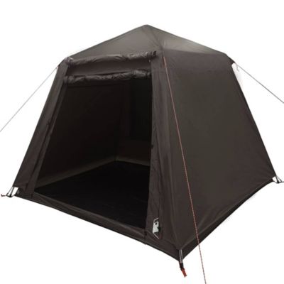Tente de pêche 4 personnes marron libération rapide vidaXL