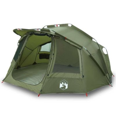 Tente de pêche 5 personnes vert olive imperméable vidaXL