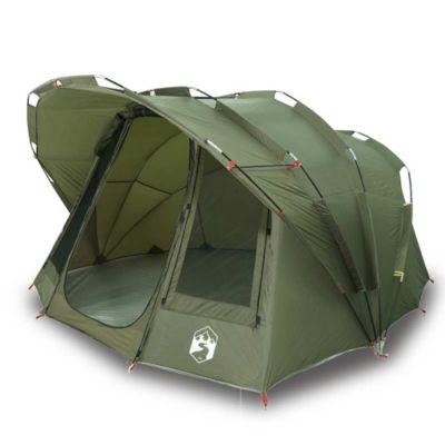 Tente de pêche 5 personnes vert olive imperméable vidaXL