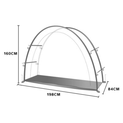 Tente de vélo Bergendal 198 x 84 x 160 cm gris pro.tec
