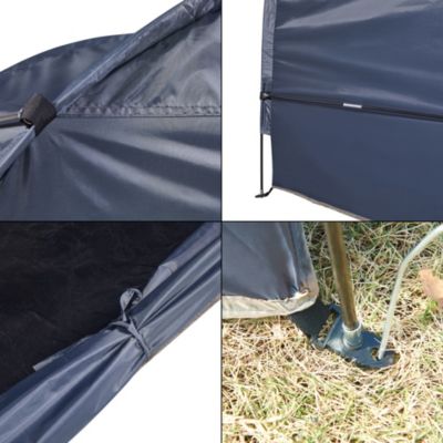 Tente de vélo Bergendal 198 x 84 x 160 cm gris pro.tec