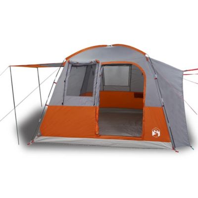 Tente de voiture 4 personnes gris et orange imperméable vidaXL