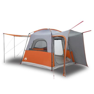 Tente de voiture 4 personnes gris et orange imperméable vidaXL