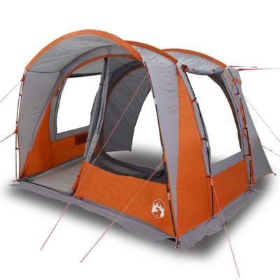 Tente de voiture 4 personnes gris et orange imperméable vidaXL